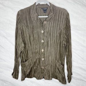 Citron Santa Monica Textured Button Down XL